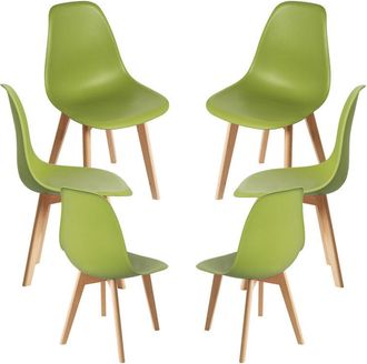 Regalos Miguel Packs Sillas Comedor - Pack 6 Sillas Kelen - Verde
