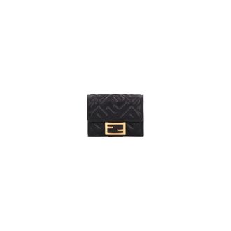 Fendi Accessoires, Dames, Zwart, ONE Size, Micro Trifold Baguette