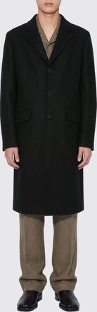 Jil Sander Single-Breasted Long Coat in Virgin Wool and Cashmere