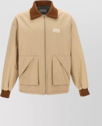 Kenzo reversible jacket with checkered pattern and contrast collar