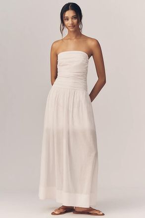 Sundry Voile Ruched Maxi Dress
