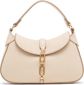 Anne Klein Chain Trim Crescent Shoulder Bag in Parchment at Nordstrom Rack