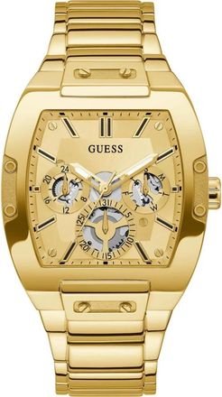 Guess Gouden RVS analoog horloge - Heren - Horloges - Geel - ONE Size - Accessoires