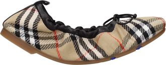 Burberry Donnas Ballerina Tessuto Beige/Nero