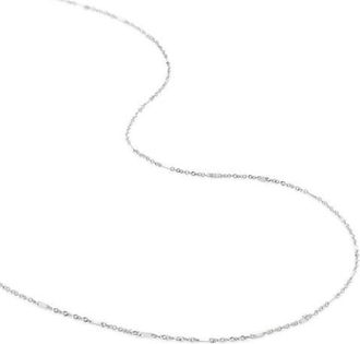 Monica Vinader Shimmer Chain Necklace in 14Kt Solid White Gold at Nordstrom