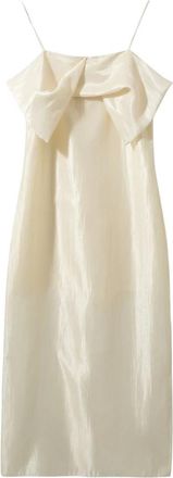 The Garment Porcha Jurk - Dames - Feestkleedjes - Beige - XS - Polyester - Kleedjes