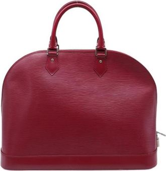 Louis Vuitton Pre-owned Alma MM Handtas - Dames - Vintage Handtas - Rood - ONE Size - Leer - Vintage