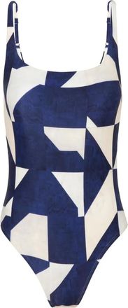 Lenny Niemeyer geometric print swimsuit - White