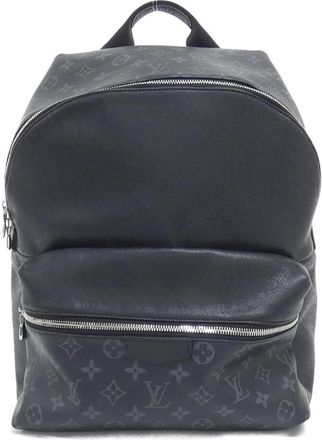 Louis Vuitton Black Coated Canvas Leather Backpack (Pre-Owned)