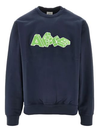 Arte Arte Blocks crew-neck sweatshirt - men - Cotton - L - Blue