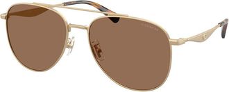 Coach HC7190 CDP40 900513 Mens Sunglasses Gold Size 58