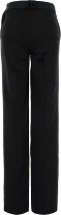 The Attico Womens Black Wool Pant Exterior: Virgin Pantaloni Trousers