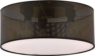 Wonderlamp Plafón de techo estilo moderno con pantalla de metal negro ø50