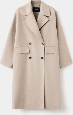 Mango Cappotto lana handmade marrone medio - Donna - XXS - MANGO