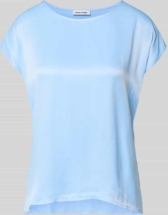 More & More More & More T-Shirt aus Viskose-Mix mit Kapp&auml;rmeln in Hellblau, Gr&ouml;&szlig;e 34