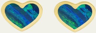 Jennifer Meyer Extra Small Inlay Heart Stud Earrings