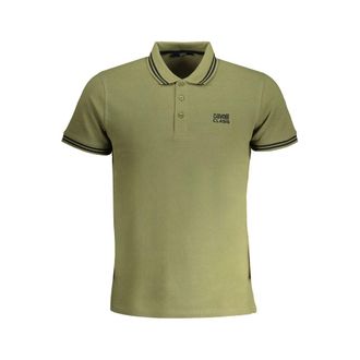 Cavalli Verde Cotton Men Polo Mens Shirt