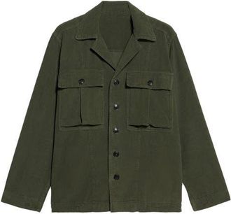 Fortela Solomon Corduroy Overshirt in Green at Nordstrom, Size 54 Eu