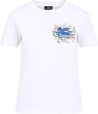 Etro Wit T-shirt - Dames - T-shirts - Wit - M - Katoen - Tops