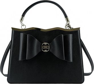 Like Dreams Womens Noa Structured Bowtie Crossbody Bag In Black