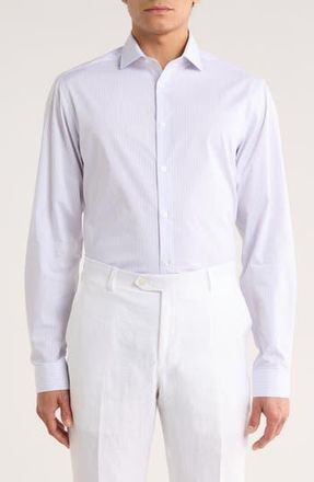 Calvin Klein Check Slim Fit Stretch Dress Shirt in Petal at Nordstrom Rack, Size 16.5 - 36/37