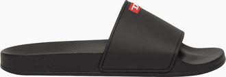 Diesel Mens SA Swim Black Rubber Sliders - Size: 10