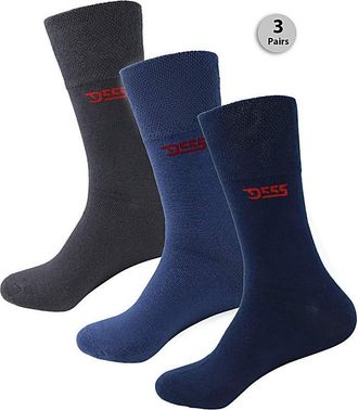 D555 Pack Of 3 Extra Wide Comfort Fit Socks