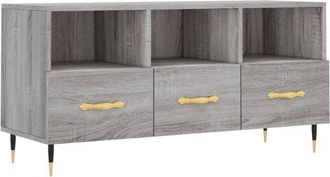 vidaXL Vidaxl - Mueble de tv madera de ingeniería gris Sonoma 102x36x50 cm