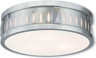 Livex Lighting Discontinued Livex Vista 3-Light Brushed Nickel Ceiling Mount