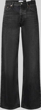 Topshop Wide Leg Jeans im 5-Pocket-Design Modell EMBER in Black, Gr&ouml;&szlig;e 25/30