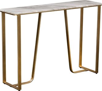 Atmosphera Consola Rectangular Graphite De 32 X 120 Cm, Dorada - Atmosphera Cr&eacute;ateur DInt&eacute;rieur