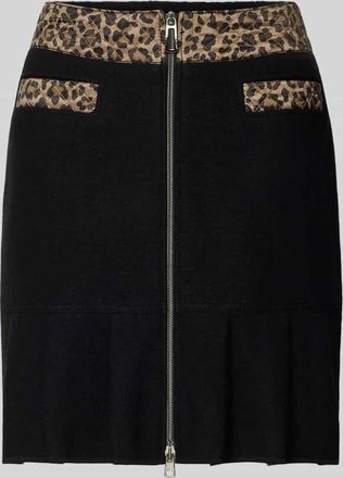 Marc Cain Regular Fit Rock aus Schurwoll-Mix in Black, Größe 38