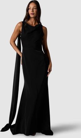 Coast Cowl Back Crepe Maxi Dress in Black at Nordstrom, Size 12