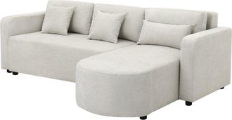 Habitat et Jardin Sof&aacute; Esquinero Convertible Y Reversible De Tela <> - 3 Plazas - Gris