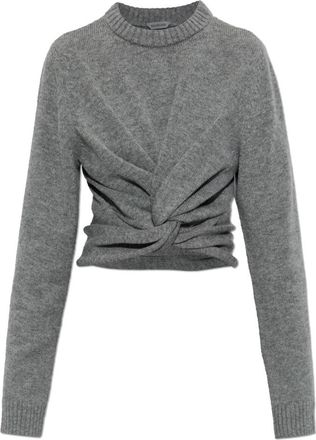 Balenciaga Jersey de cuello redondo - Knitwear - Mujer - Gris - M