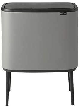 Brabantia Afvalemmer Bo Touchbin Mineral Concrete Grey, 3 X 11 L