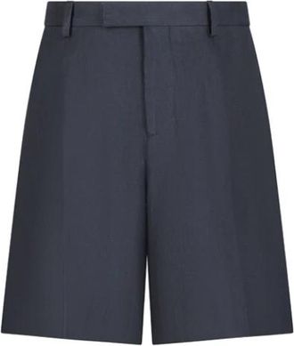 Lardini Bermuda - Heren - Korte Broeken - Blauw - L - Leer - Korte Broeken