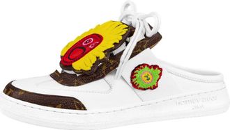 Louis Vuitton (WMNS) LOUIS VUITTON x YAYOI KUSAMA Mules White with Logo and Monogram 1ABD7C