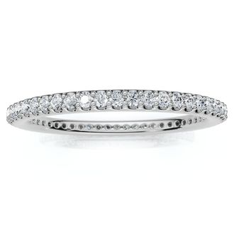 Pompeii3 1/3Ct Diamond Eternity Ring Stackable Wedding Band Gold Lab Grown