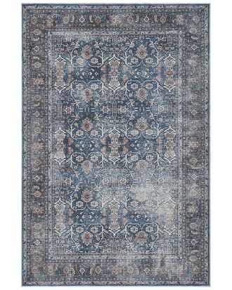 AR Carpets & Rugs Alaska Machine-Washable Vintage Medallion Power-Loomed Rug