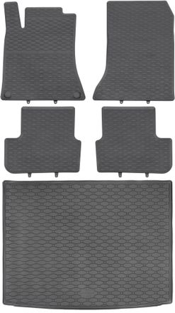 OEM Juego De Alfombrillas De Goma Para Coche Y Alfombrilla Para Maletero Para Mercedes Gla I Crossover (de Marzo De 2014 A Noviembre De 2019)