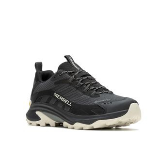 Merrell Wanderschuh MERRELL MOAB SPEED 2 GORE-TEX, Herren, Gr. 41, schwarz (schwarz, moon), Synthetik, Schuhe Wanderschuh, wasserdicht