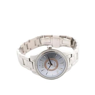 Dior Pre-owned Montaigne Horloge - Dames - Pre-owned - Blauw - Maat: ONE Size