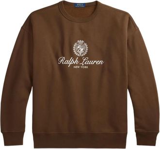 Polo Ralph Lauren Fleece sweater met grafische print - Bruin
