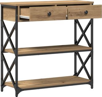 vidaXL Console Table with Drawer Artisan oak 75 x 28 x 75 cm Vidaxl