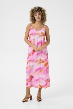 Cream Jurk A-shape pink