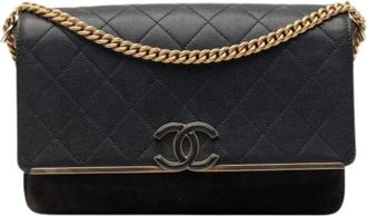 Chanel Pre-owned The Lady Coco Crossbody Tas - Dames - Vintage Schoudertas - Zwart - ONE Size - Leer - Vintage