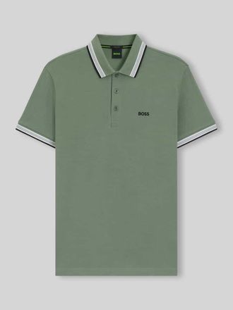 HUGO BOSS Regular Fit Poloshirt aus reiner Baumwolle Modell PADDY in Oliv, Gr&ouml;&szlig;e XXXL