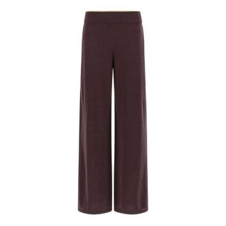 Pinko Pinko, Broeken, Dames, Paars, S, Wol, Gebreide Broek