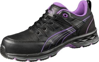 Puma Safety Womens Motion Protect Stepper Low EH Safety Shoes Composite Toe Slip Resistant, Black-purple, 5.5 UK